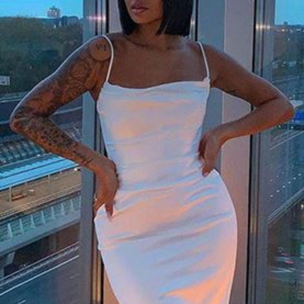 Spaghetti Straps Midi Dress